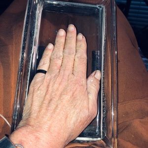 Italian glass and silver display tray